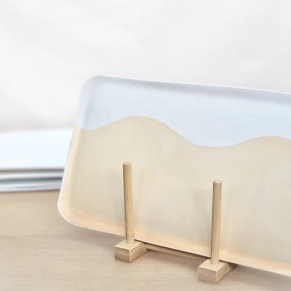 EL Porcelaine | Plat à cake en porcelaine avec motif en fleurs de pêche