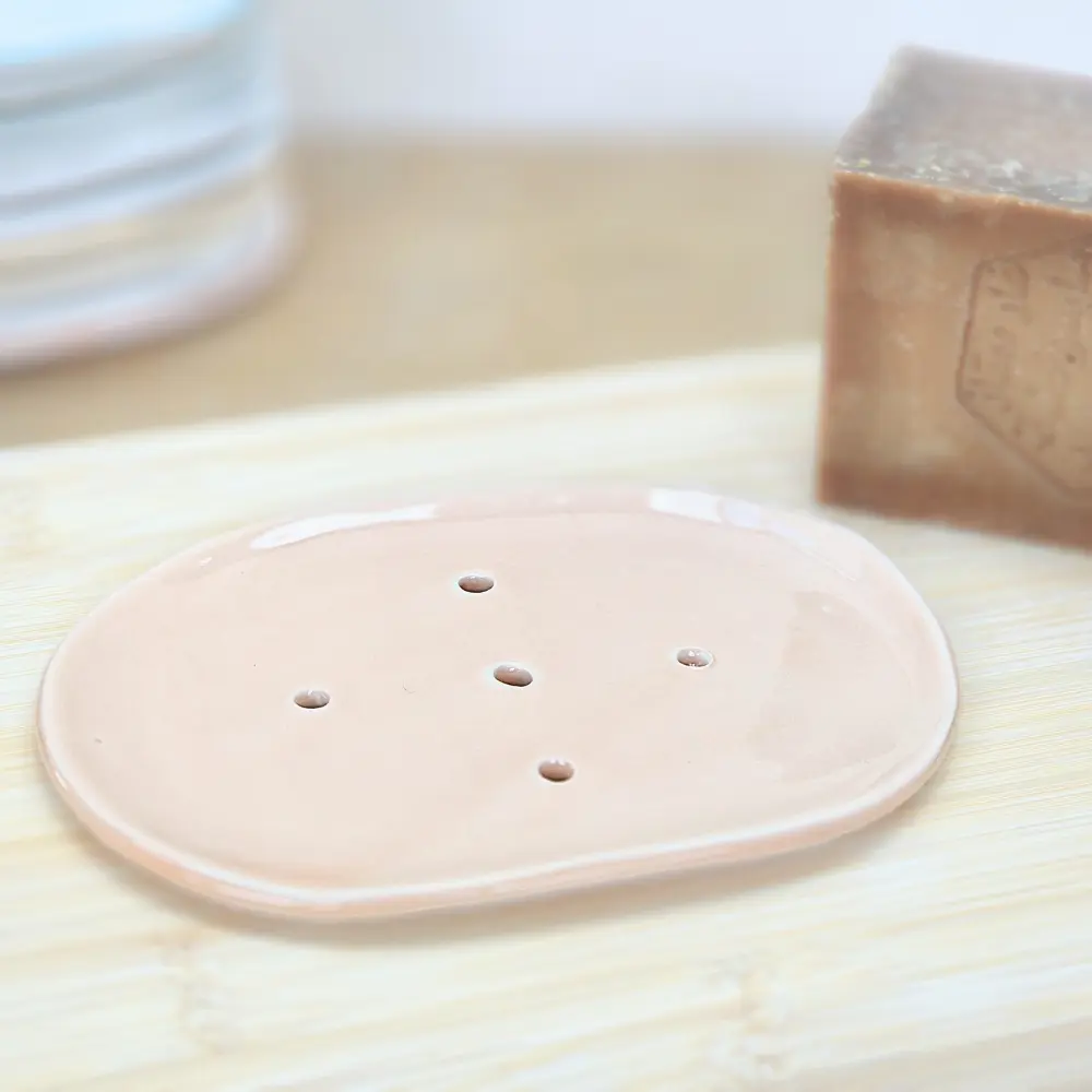 porte savon rose pâle
