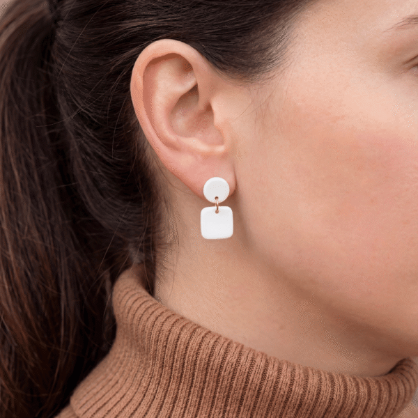 Boucles d'oreilles pendantes duo