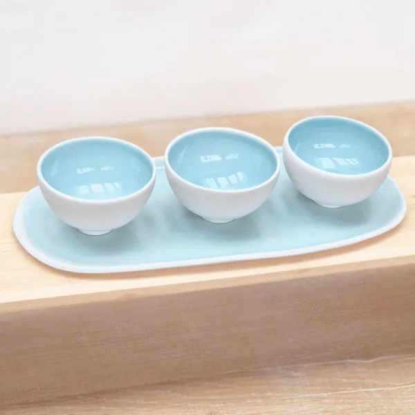 set de 3 bols céladon